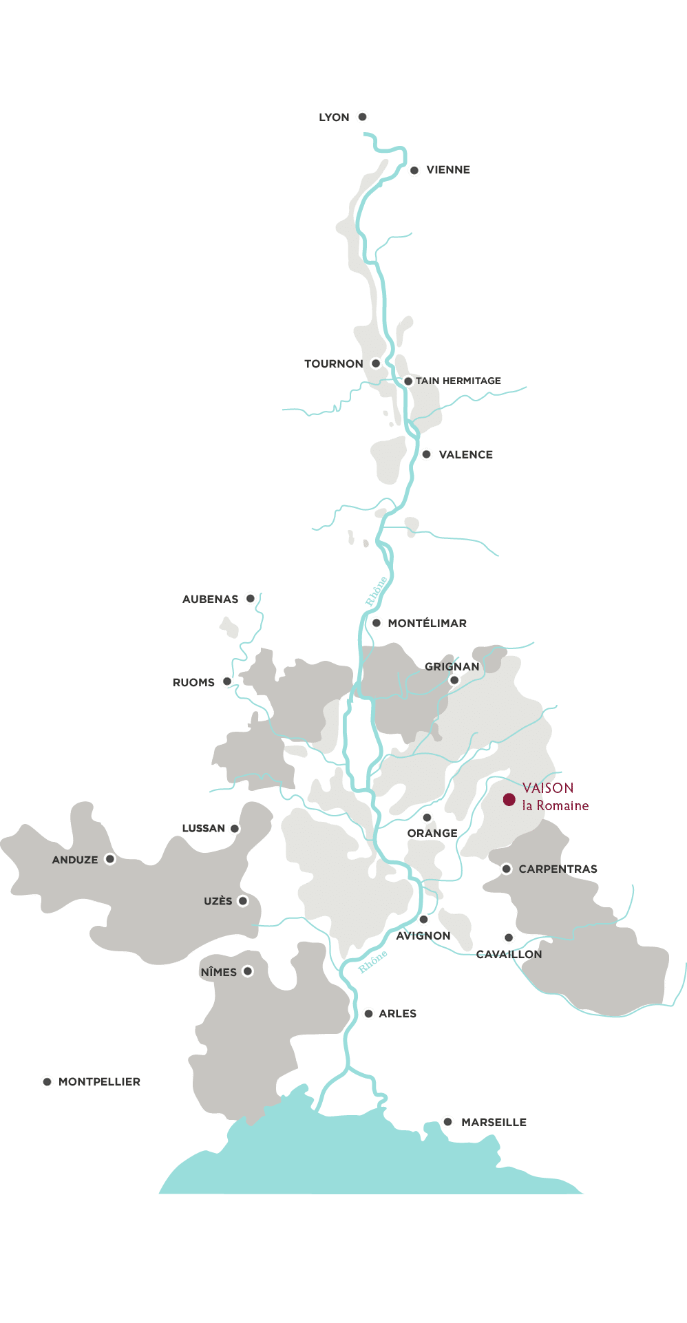 carte appellations CDR